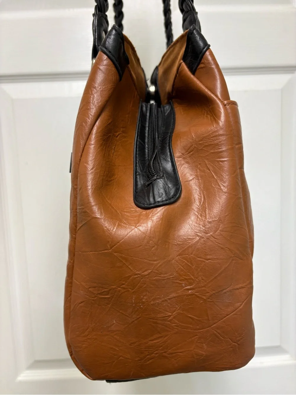 VISM NcSTAR Brown Black Braided Concealed Carry Tote Handbag BWF003